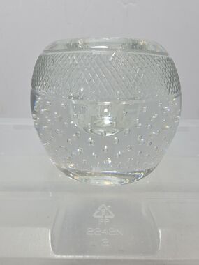 Vintage 1960s Thomas Webb England Crystal Match Strike Holder Paperweight (A2)